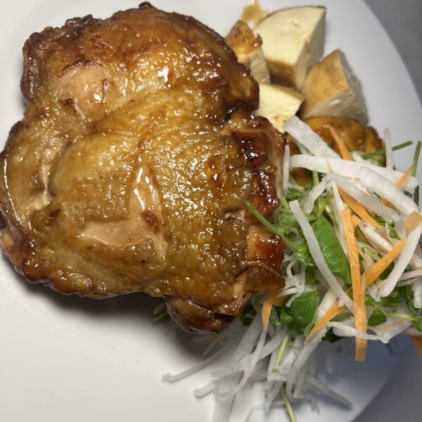 丸ゆばとチキン照り焼き